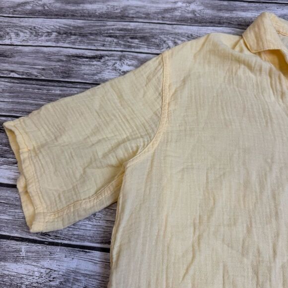 Stars Above Women's Button Down Blouse Shirt XS Extra Small Light Butter Yellow - Picture 6 of 13